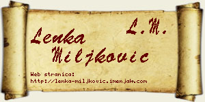Lenka Miljković vizit kartica